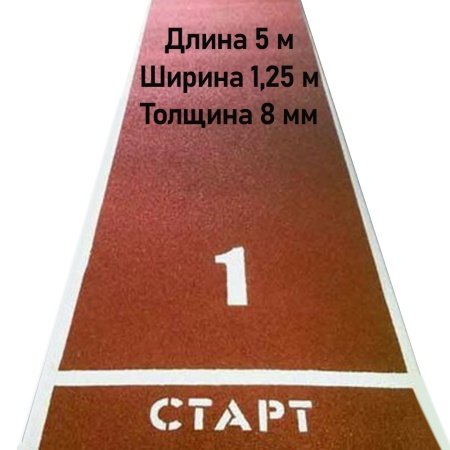 Купить Дорожка для разбега 5 м х 1,25 м. Толщина 8 мм в Вилючинске 